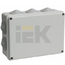 КМ41243 распаячная для о/п 190х140х70мм IP44 (RAL7035, 10 гермовводов) коробка IEK