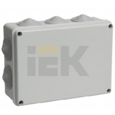 КМ41244 распаячная для о/п 190х140х70мм IP55 (RAL7035, 10 гермовводов) коробка IEK