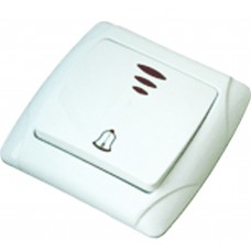 Кнопка звонковая TDM ELECTRIC с подсветкой 6А "Онега" белый