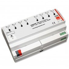 KNX SA-8C-230V-CL/white Релейный актуатор KNX, 8-канальный, выход 230В~/16А, емкостная нагрузка до 100 мкФ, на DIN рейку, 8TE/IP20/белый BEG