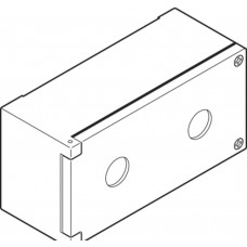 Корпус кнопочного поста KEM2-0 на 2 элемента металлический ABB