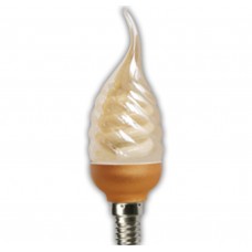 Лампа люминисцентная Ecola candle 9W DEA/FTG 220V E14 витая золотистая свеча на ветру 125х39
