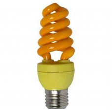 Лампа люминисцентная Ecola Spiral Color 15W 220V E27 Yellow Желтый 124x45