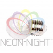 Лампа шар LED е27 ?45, 6 синих светодиодов, эффект лампы накаливания, прозрачная колба. NEON-NIGHT