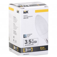 Светодиодная лампа C35 свеча 3.5 Вт 270 Лм 230 В 4000 К E14 IEK