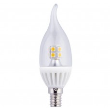 Светодиодная лампа Ecola candle LED 4W 220V E14 4000K 320° прозрачная свеча на ветру искристая точка 125х37