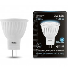Светодиодная лампа LED D35*45 3W MR11 GU4 4100K 1/10/100 Gauss