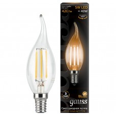 Светодиодная лампа LED Filament Candle tailed E14 5W 2700K 1/10/50 Gauss