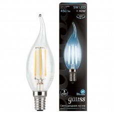 Светодиодная лампа LED Filament Candle tailed E14 5W 4100K 1/10/50 Gauss