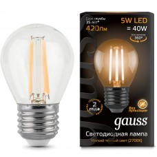 Светодиодная лампа LED Filament Globe E27 5W 2700K 1/10/50 Gauss
