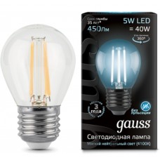 Светодиодная лампа LED Filament Globe E27 5W 4100K 1/10/50 Gauss