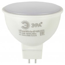 Светодиодная лампа LED smd MR16-5w-840-GU5.3 ECO (10/100/4400) ЭРА
