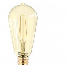 Светодиодная лампа LED-ST64-deco 7Вт 230В Е27 3000К 630Лм золотистая IN HOME IN HOME