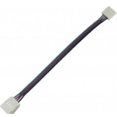 LED strip connector соед кабель с двумя 4-х конт зажимными разъемами 10mm 15 см уп 3 шт Ecola