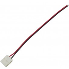 LED strip connector соед кабель с одним 2-х конт зажимным разъемом 10mm 15 см уп 3 шт Ecola