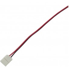 LED strip connector соед кабель с одним 2-х конт зажимным разъемом 8mm 15 см уп 3 шт Ecola