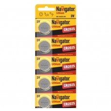 Литиевый элемент питания Navigator NBT-CR2025-BP5 2025