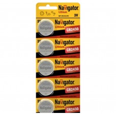 Литиевый элемент питания Navigator NBT-CR2430-BP5 2430