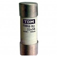 Плавкие вставки цилиндрические TDM ELECTRIC ПВЦ B2 22х58 SQ0729-0055
