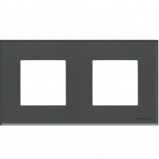 Рамка 2-постовая, 2-модульная, серия Zenit, стекло Графит ABB