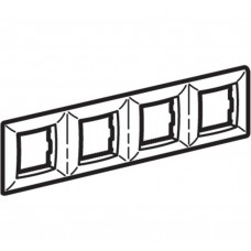 Рамка на 2+2+2+2 модуля (четырехместная), белая, RAL9010 DKC