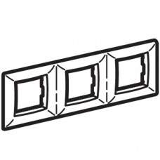 Рамка на 2+2+2 модуля (трехместная), белая, RAL9010 DKC