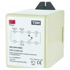 Реле контроля фаз цокольное TDM ELECTRIC серии РКФ 3х380 В-8Ц