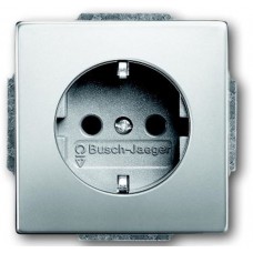 Розетка SCHUKO 16А 250В, серия pur/сталь ABB