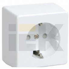 Выключатель одноклавишный со световым индикатором для открытой установки IEK EVB11-K30-10-Dc