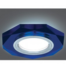Светильник Backlight BL055 Восемь гран. Синий/Хром, Gu5.3, LED 4100K 1/40 Gauss