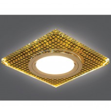 Светильник Backlight BL075 Квадрат. Кристалл/Черный/Золото, Gu5.3, LED 2700K 1/40 Gauss
