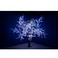 Светодиодное дерево "Сакура", высота 2,4м, диаметр кроны 2,0м, RGB светодиоды, контроллер, IP 54, понижающий трансформатор в комплекте NEON-NIGHT