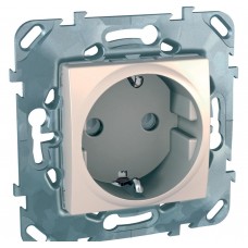 Unica розетка в рамку c/з с/ш (бежевый) (u5.037.25zd) Schneider Electric