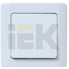 ВС10-1-0-ГЖ Выключатель одноклавишный (в сборе) "ЛЕГАТА" цвет: жемчужный металлик IEK