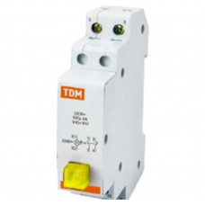 Выключатель кнопочный c фиксацией и индикацией TDM ELECTRIC ВК-47М 1НО;1НЗ желтый