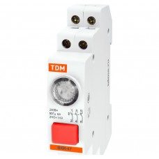 Выключатель кнопочный с индикацией TDM ELECTRIC ВКИ-47 красный (LED) 2НО;1НЗ AC/DC