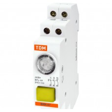 Выключатель кнопочный с индикацией TDM ELECTRIC ВКИ-47 желтый (LED) 2НО;1НЗ AC/DC