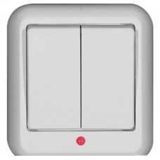 Выключатель «прима» о/у с 2-кл. с индик. с из.пл.(250в, 10а) белый Schneider Electric