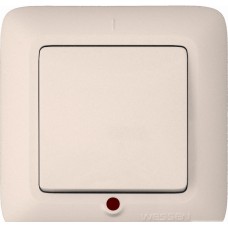 Выключатель «прима» с/у 1кл. с индик. (250в,6а) слоновая костьость Schneider Electric
