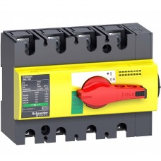 Выключатель-разъединитель iNS100 4п красная рукоятка/желтая панель Schneider Electric
