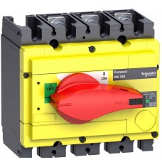 Выключатель-разъединитель iNS250 3п красная рукоятка/желтая панель Schneider Electric