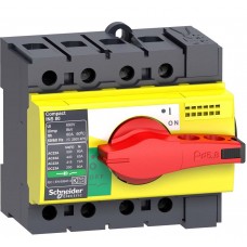 Выключатель-разъединитель iNS40 3п красная рукоятка/желтая панель Schneider Electric