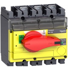 Выключатель-разъединитель INV100 3п красная рукоятка/желтая панель Schneider Electric