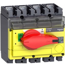 Выключатель-разъединитель INV100 4п красная рукоятка/желтая панель красная рукоя Schneider Electric