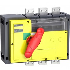 Выключатель-разъединитель INV1000 3п красная рукоятка/желтая панель Schneider Electric