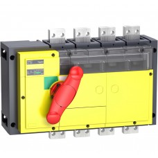 Выключатель-разъединитель INV1250 4п красная рукоятка/желтая панель Schneider Electric