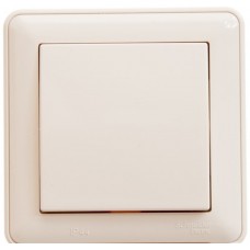 W59 AQUA 1-клавишный ПЕРЕКЛЮЧАТЕЛЬ, 16АХ, IP44, в сборе, СЛОНОВАЯ КОСТЬ Schneider Electric