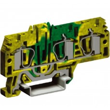 Зажим пружинный DKC HTE.4/1+2, 1 ввод/2 вывода,4 кв.мм желто-зеленый